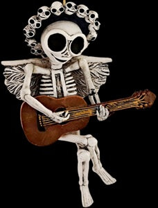 skelet guitarist dekoration